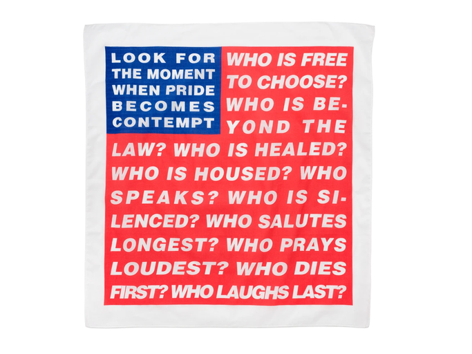 barbara-kruger — Untitled (Flag) Bandana
